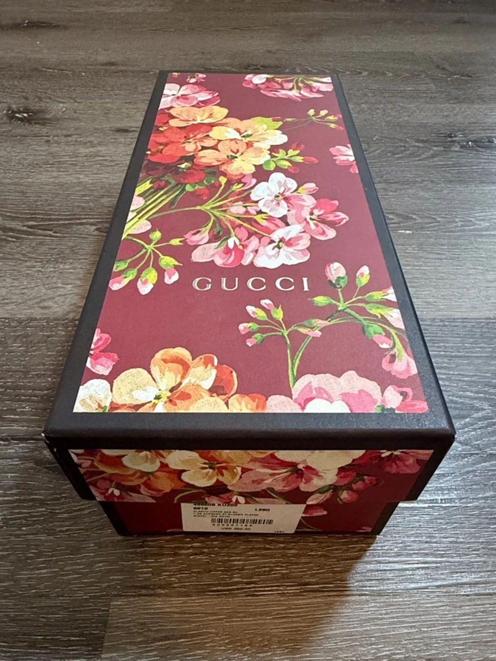 Gucci Floral Empty Shoe Box w/ Dust Bags Pink Blooms Luxury Packaging Decor